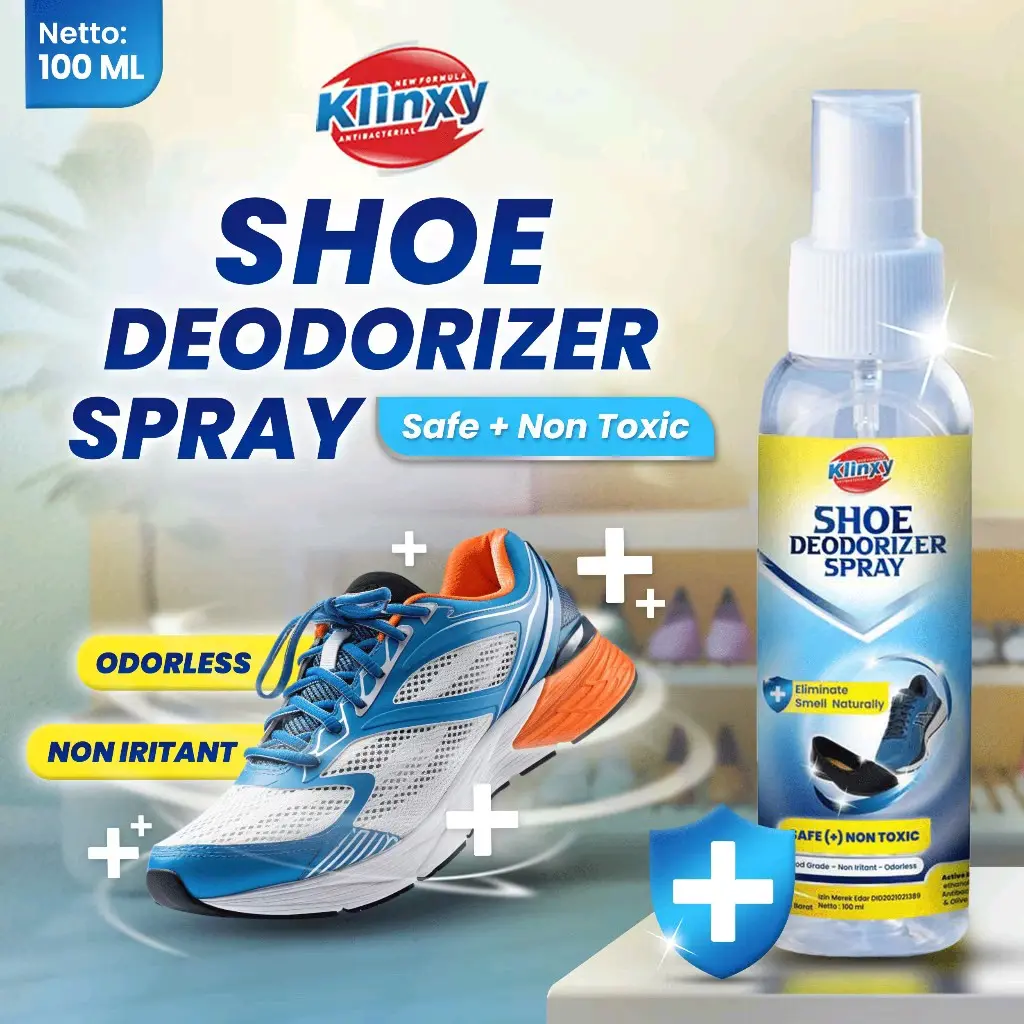 [AC] KLINXY SHOE DEODORIZER SPRAY - PENGHILANG BAU KAKI BAU SEPATU BAU KAOS KAKI - SEMPROTAN PENGHILANG BAU KAKI ANTI BAKTERI