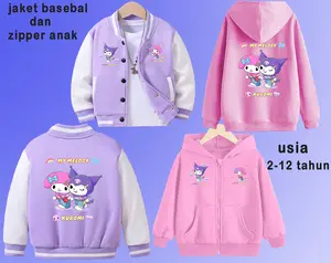 HOODIE JAKET ZIPPER ANAK USIA 2-12 TAHUN BEST SELLER KEKINIAN LUCU DAN IMUT Bayi Perempuan Lengan