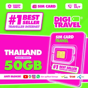 SIM Card Thailand Bangkok Phuket Pattaya AIS DTAC TrueMove | Simcard Bangkok Thailand | DIGITRAVEL SIM Card Thailand Bisa Telefon dan SMS