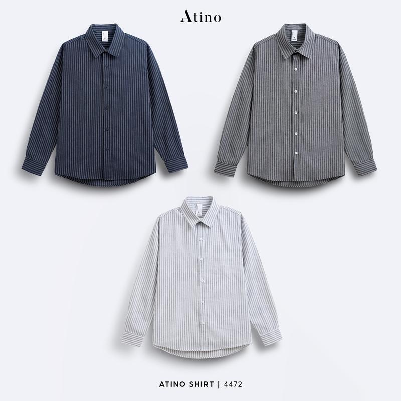 Áo Sơ Mi Dài Nam Kẻ Sọc ATINO L.3.4472 Form Regular