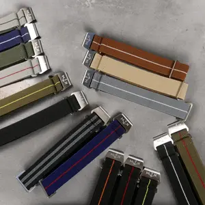 Tali Jam Marine Nationale Mn Flexible Nato Watch Strap 18Mm, 20Mm, 22Mm New