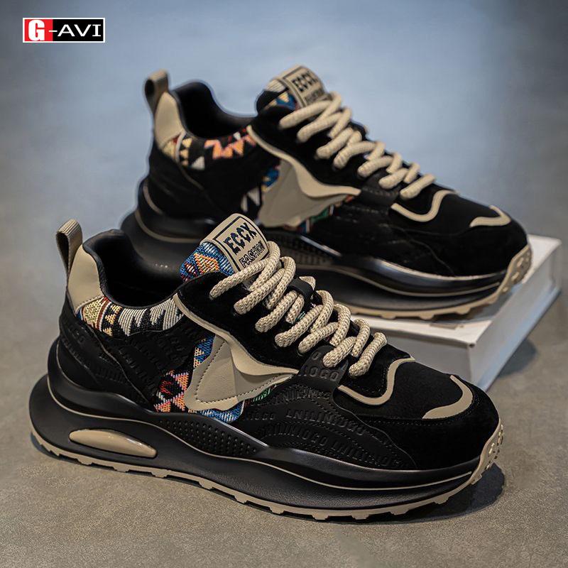  Giày sneaker nam AVi mẫu mới giày nam cao cấp êm chân thoáng khí bản dây tròn chống xoắn trẻ trung năng động cá tính Mã 666 