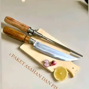 Pisau Serba Guna Baja SS Sepuh Tajam dan Asahan Kristal Cocok untuk Dapur Kitchenware Knife pisa u pisau daging variasi