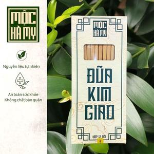 Hộp 12 đôi Đũa Kim Giao Chính Hãng Mộc Hà My Đũa ăn cơm chống mốc không trơn cao cấp