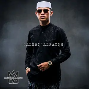 ALFATIH - {New Series} Kemko Embos motif pohon kurma kemeja koko Sultan Embos import terbaru slimfit lengan panjang koko motif viral Hitam kemeja pria