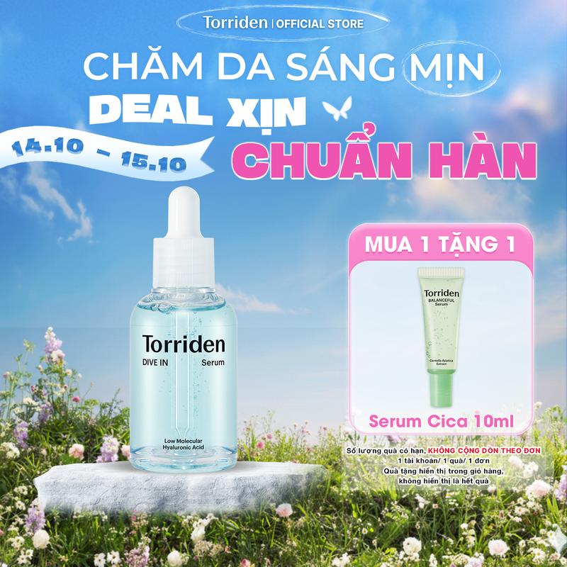 Serum Hyaluronic Acid Torriden Dive In 50ml Hỗ Trợ Dưỡng Ẩm Sâu Phục Hồi Da