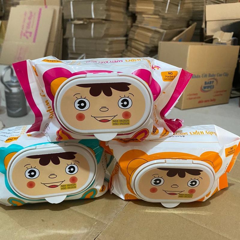 Combo 10 gói khăn ướt baby wipes bao bì 650gr trong lượng 350-400gr
