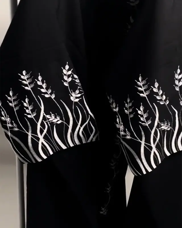 Gamis Abaya turki remaja Lebaran 2025 bordir terbaru 4
