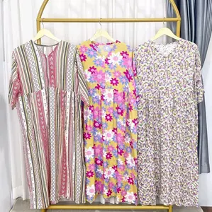 GAMIS BAHAN RAYON PREMIUM Wanita Gamis Muslim Nyaman Motif ( Tiara )