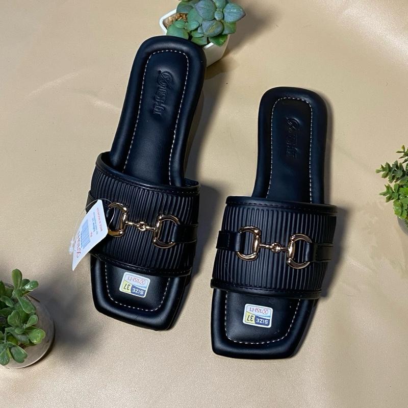 ISHI Sandal Selop Wanita Casual Terbaru Super Empuk Anti Slip Sendal Cewek Karet Shoes teplek premium 3