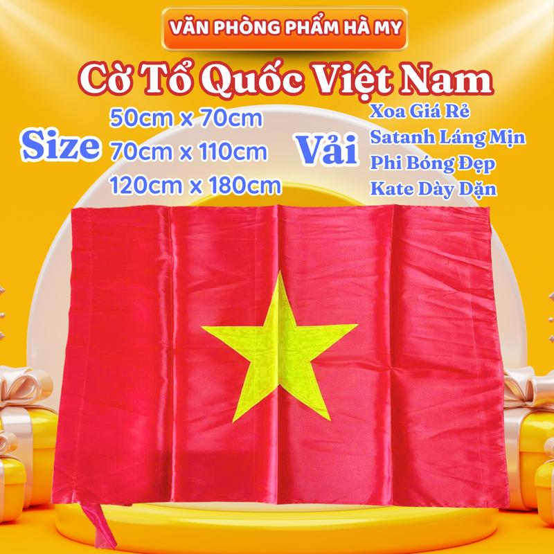 Cờ Tổ Quốc Việt Nam Lá Cờ Đỏ Sao Vàng Nhiều Size Nhiều Chất Vải Cao Cấp