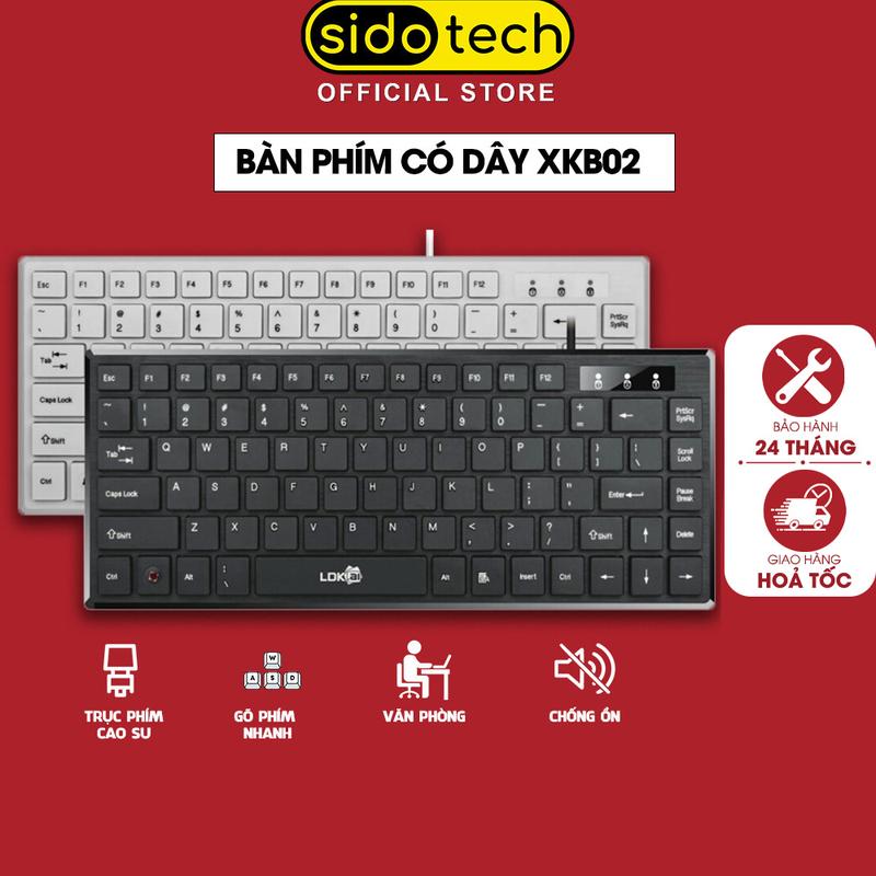 Bàn phím máy tính mini SIDOTECH XKB02 có dây 82 key nhỏ gọn tinh tế cho laptop văn phòng học sinh sinh viên