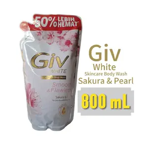 GIV sabun mandi cair 400ML dan 800ML(sakura&pearl) Melembutkan