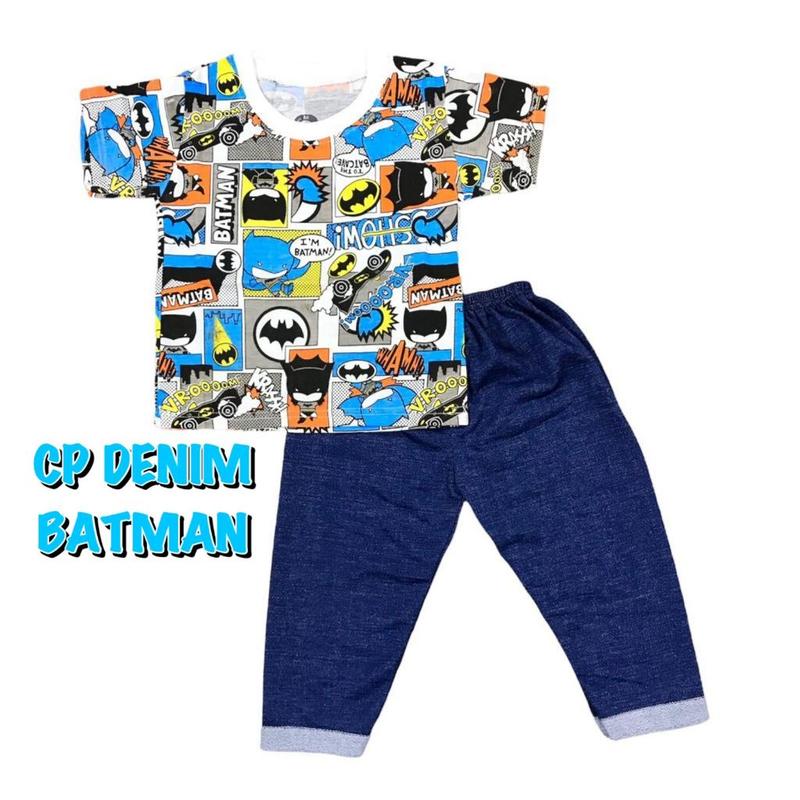 PAKET BAJU SETELAN CP DENIM FASHION OBLONG ANAK LAKI-LAKI/COWOK BAHAN KAOS 5