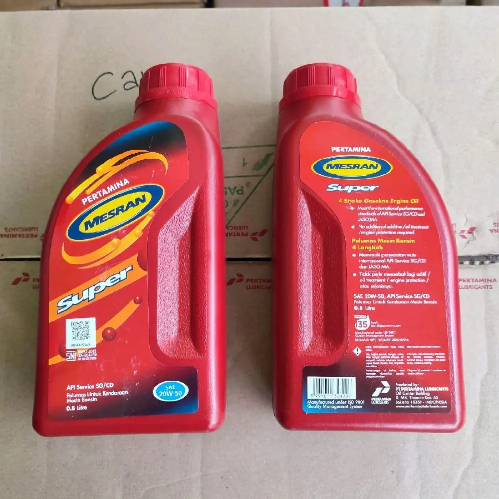 OLI MESRAN SUPER 0,8LTR, 20W-50 UNTUK MOTOR 4TAK
