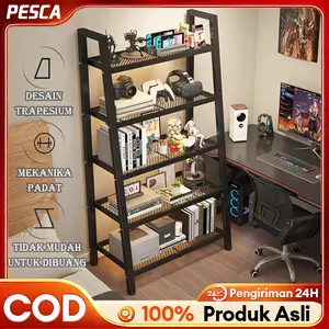 [Barang ready] COD 3L/4L/5L Rak Buku Kamar Rak Buku minimalis Rak Susun Besi Seri Rak Dinding Dekorasi RuangTamu Minimalis Tempat Penyimpanan Serbaguna Putih 150cmRak Buku Furniture