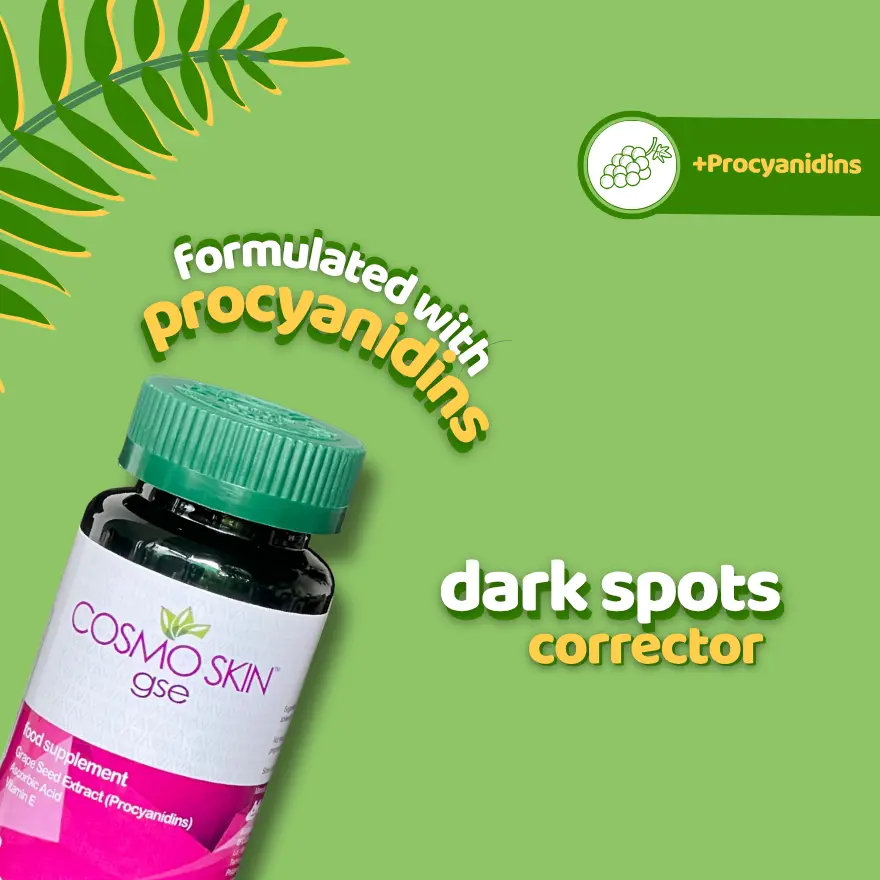cosmo skin glutathione and gse Cosmo Skin GSE with Procyanidins for Melasma and Dark Spots (30 Capsules  Per Bottle)