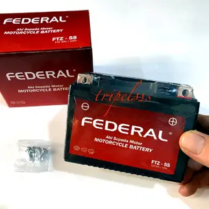 Aki kering FEDERAL FTZ5S Beat - Vario 110 - Scoopy - Karisma - Blade - Revo - Mio Soul - Mio J - Xride - Xeon - Mx king