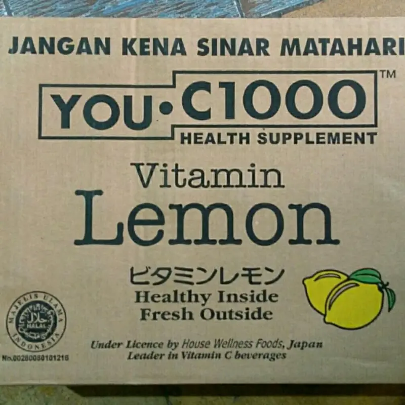 YOU C1000 | C 1000 Vitamin Lemon Botol Beling - 140 ml (Kemasan Karton) 2