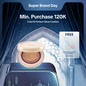 Wardah Cushion Glow Colorfit Perfect Glow Cushion 15 g - Medium-High Coverage Hingga 12 Jam Dengan SPF 40 PA - Dilengkapi Dengan Glow Perfecting Pigment & Skincare-infused CICA + Hydra ß-Glucan - Hasil Akhir Glowing - Makeup