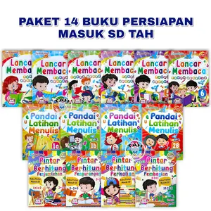Paket CALISTUNG Membaca Menulis Berhitung Lengkap Isi 14 Buku Persiapan Masuk SD - Tim Anak Hebat (TAH)