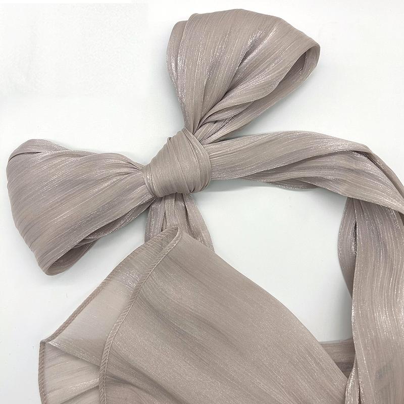 Product Introduction of Summer New Solid Color Soft and Shiny Silk Scarf Long Scarf Headscarf Shawl 19