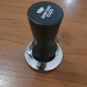 One Two Cups Tamper Kopi Espresso Flat Base Spring Loaded - FEN59