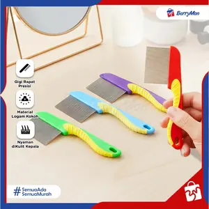 Sisir Serit Kutu Rambut Stainless Anti Karat Gigi Rapat Alat Pembersih Kutu Telur Kutu Nyaman Digunakan Semua Jenis Rambut