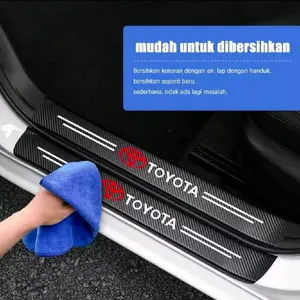 4 pcs Door sticker Mobil |Pelindung ambang pintu mobil