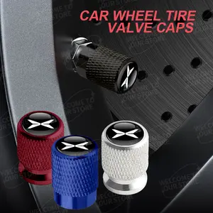 Aluminum For Xpeng N5 P5 P7 P7i X9 M03 460 G3i G6 G9 Xiaopeng Logo 4pcs Car Decor Wheel Tire Valve Caps Stem Cover Accessories - H