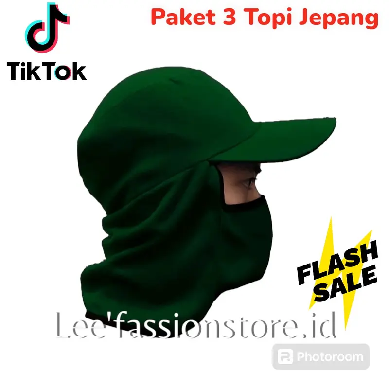Paket 3 Pcs Topi Jepang Penutup Kepala Topi Buat Kesawah Berkebun Kerja Proyek Mancing Topi Dewasa 0