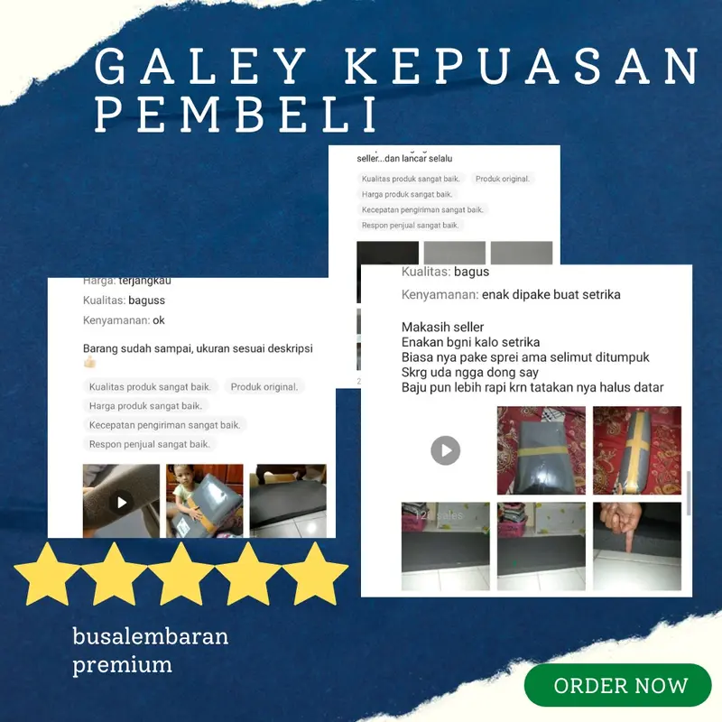 Spon Lembaran 200x120 Busa Royal Foam Tebal 3 cm Anti Kempes Lapisan Sofa Kursi Meteran Spons Lapisan Jok Mobil Motor Bergaransi Furniture 4