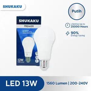 SHUKAKU LAMPU LED  13 Watt Cahaya putih 6500K A60 E27