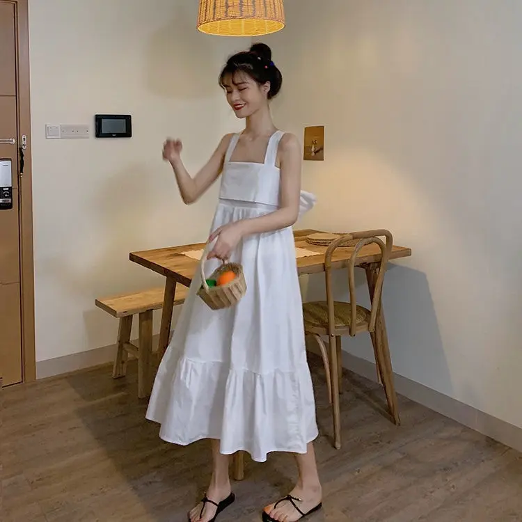 Gladis Midi Dress Wanita Korean Style | Midi Pita Belakang Rayon Twill | Midi Dress Polos 2