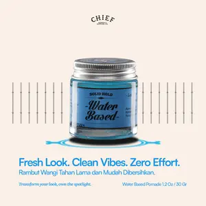 Chief Blue Mini Travel Size Pomade 35gr – Travel Friendly,  Praktis Saat Dibilas, dan Tampilan Berkilau – Glycerin & Vitamin E – Untuk Travel