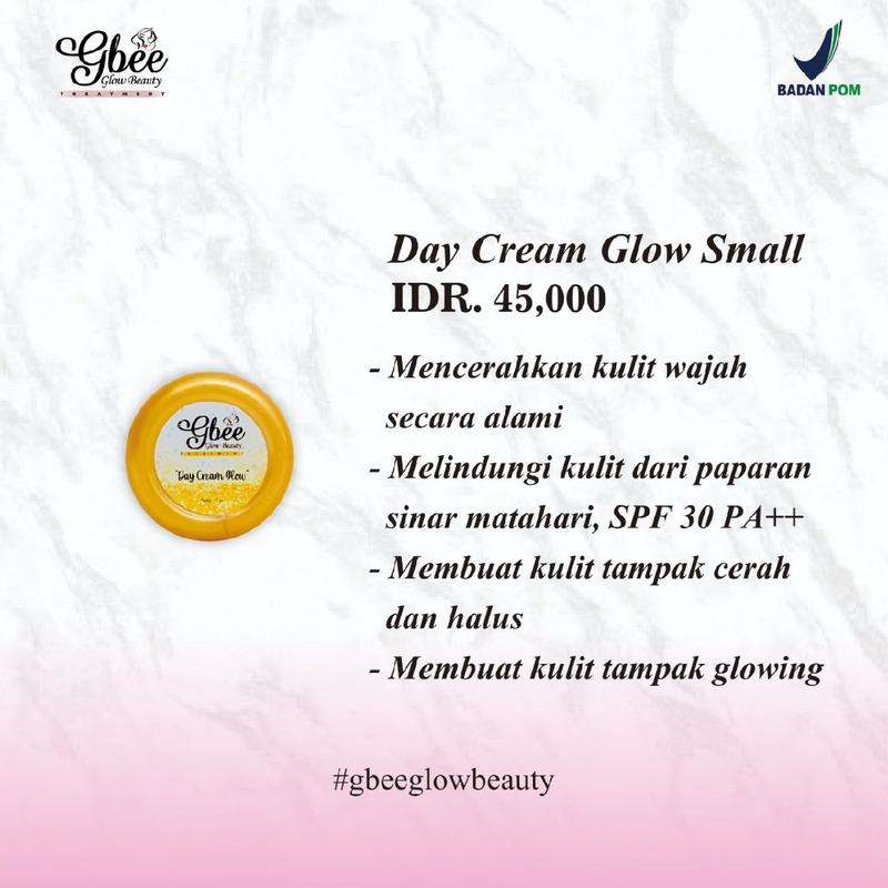 Gbee Glow Beauty Day Cream Gold Small 5gr Mengandung SPF 30 PA++  Perawatan Mencerahkan Kulit Remaja Wajah 4