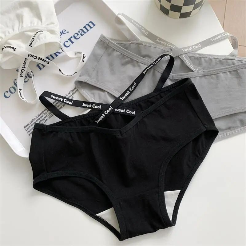 Girls' Summer Thin Sexy Mid Waist Cotton  Underpants