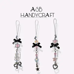 [144] ASB - Strap Phone Black Pita | Gantungan  Kunci | Strap Phone | Korean Style Lanyard