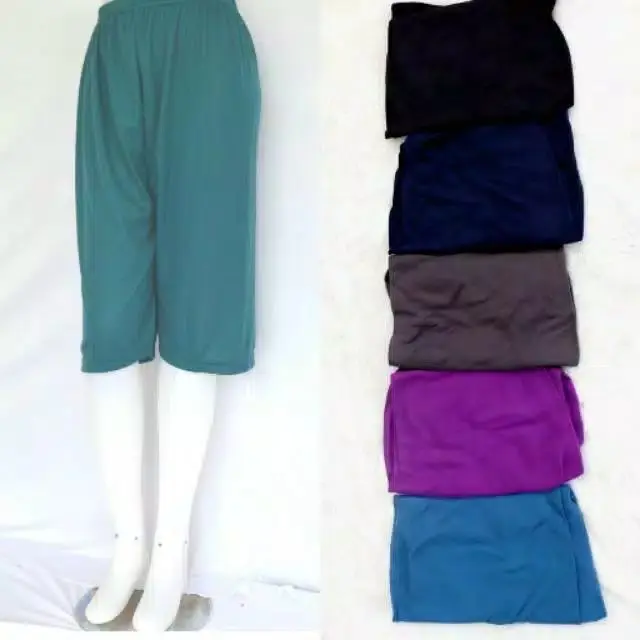 3/4/5 pcs Celamis Pendek 7⁄8 Los & Aladin Wanita Nyaman Tebal - celana pendek Shorts harian Tidur Kaos cewek Rayon 6
