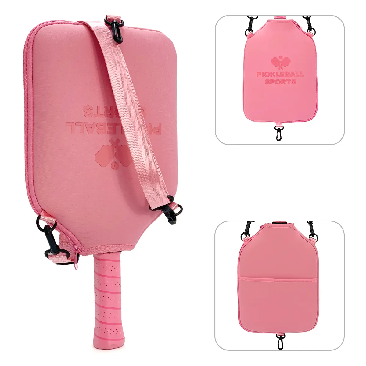 Túi Đeo Chéo Pickleball, Chất Liệu Cao Su Tổng Hợp, Có Nắp Đậy Mái Chèo Pickleball, Không Thấm Nước, Túi Đeo Vai Cho Nam Và Nữ, Thích Hợp Cho Vợt Pickleball Bag Balo Sport