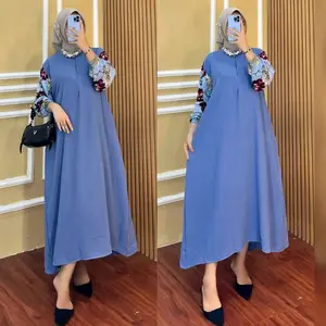 Gamis campuran sesuai variasi Wanita Dewasa Muslim Motif Remaja Shakila