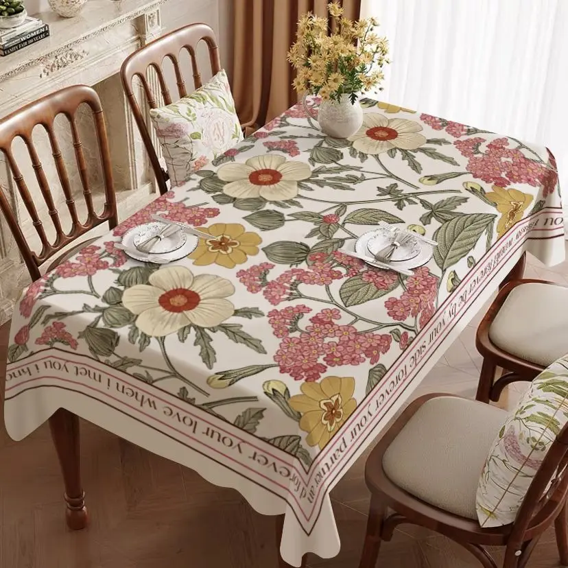 loral American rectangular decorative tablecloth light luxury high-end home dining table coffee table cover room computer tablecloth