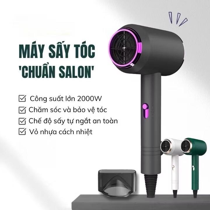 Máy Sấy Tóc 2 Chiều Nóng Lạnh Công Suất Lớn 2000W, 3 Chế Độ Sấy