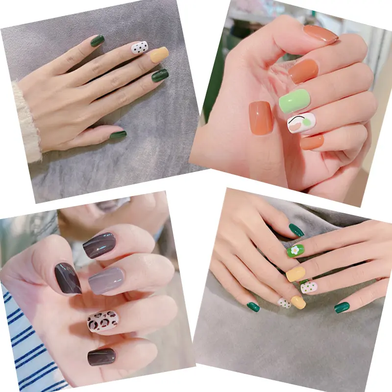 #101 #102 #118 #119 Fashion Short Style Wearable Fake Nails
