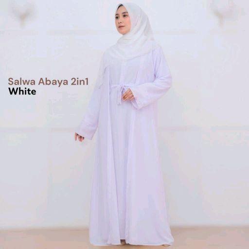 Product Introduction of Set Gamis Salwa Abaya 2in1 Gamis Dan Outer Bahan Ceruty Babydoll Gamis Muslimah Terbaru Kekinian By You Glow Fashion 14