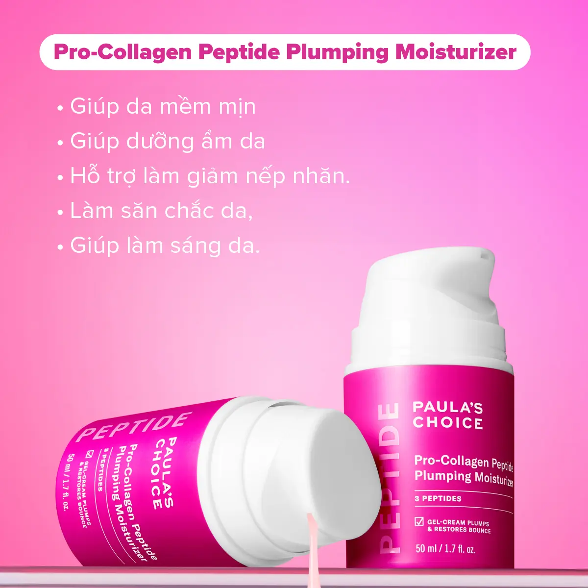Kem dưỡng ẩm căng mọng và giảm nếp nhăn Paula's Choice Pro-collagen Peptide Plumping Moisturizer 50ml - 1510 | BigBuy360 - bigbuy360.vn