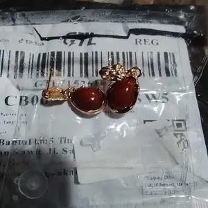 【Taoxee】Anting Anting Wanita Batu Mata Harimau Air Mata Halus Berkilat Berkesan Megah D110