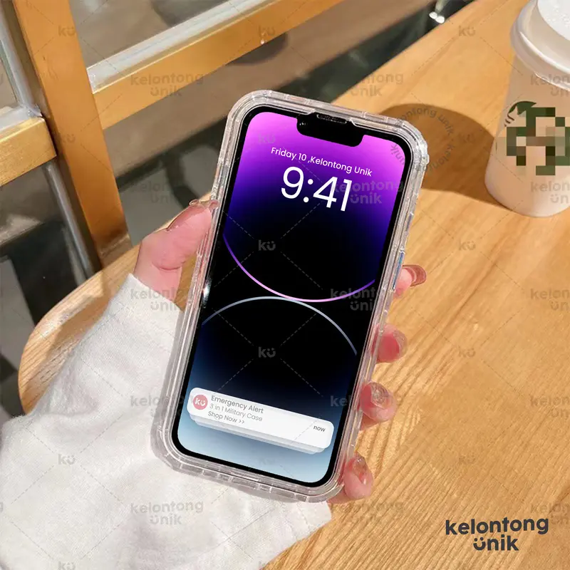 KELONTONG UNIK | 3 in 1 Hyper Protection Military Grade Case - Softcase/ Casing HP for iPhone X XS XR XSMAX 11 12 13 14 15 16 MINI PRO PROMAX PLUS Aksesoris Telepon ,CIOM 5