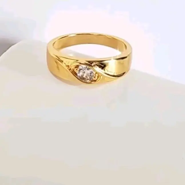 cicin Titanium Tunangan Mata satu perhiasan fashion wanita Terbaru Rings elegan
