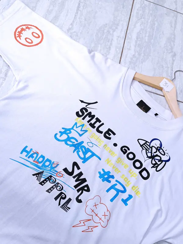 SMR APPAREL - Kaos Oversize SMILE GOOD premium Cotton Combed 24s Pria & Wanita Basic Lembut Baju Dewasa 3